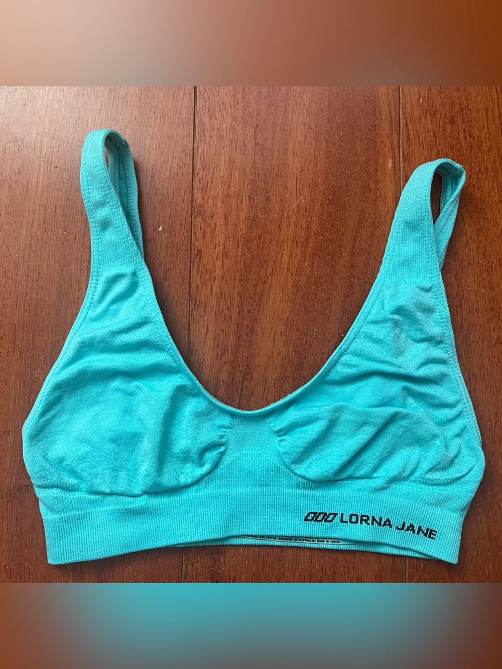 Lorna Jane Bright Teal Seamless Sports Bra